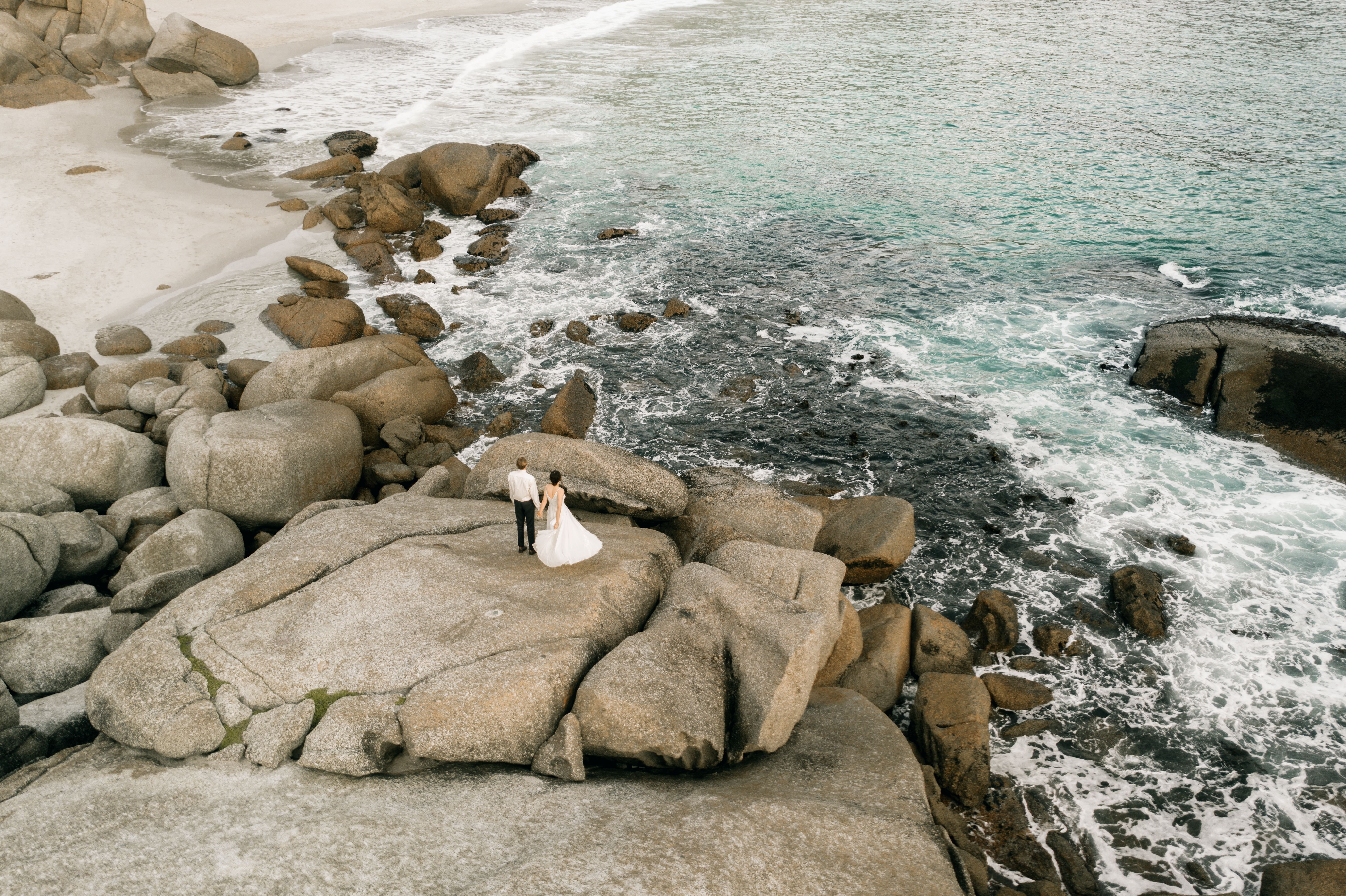 Ripresa aerea drone di un matrimonio
